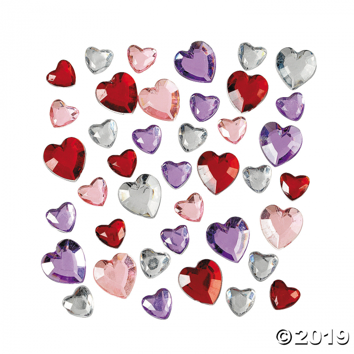 Heart-Shaped Jewels (150 Piece(s))