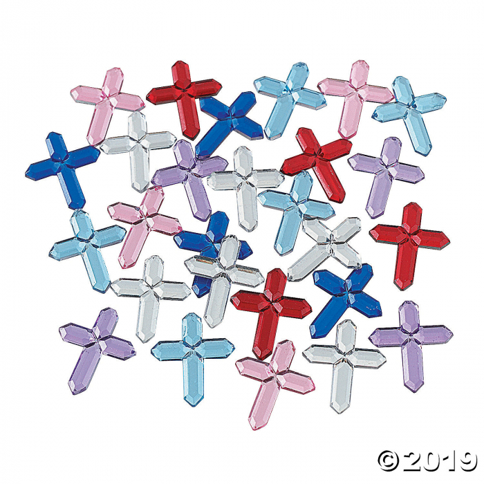 Plastic Self-Adhesive Cross Jewels (150 Piece(s))