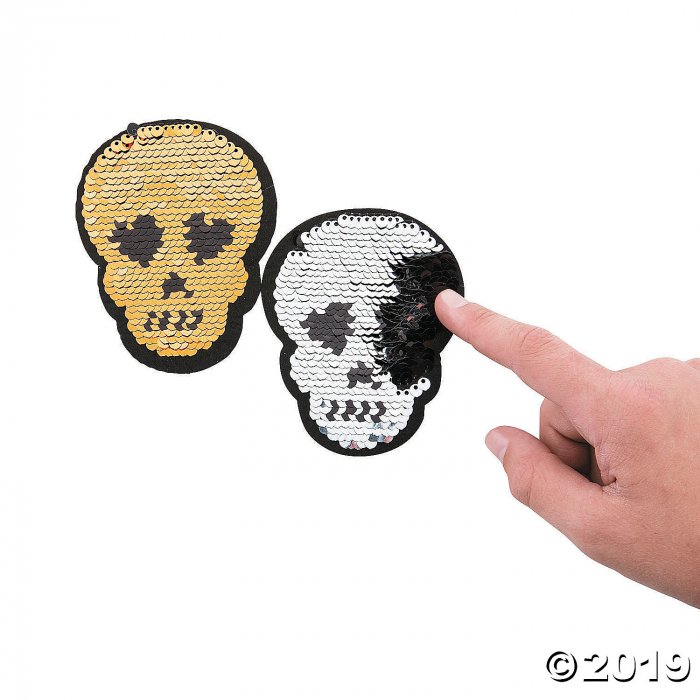 Skull Reversible Sequin Patches (6 Piece(s))