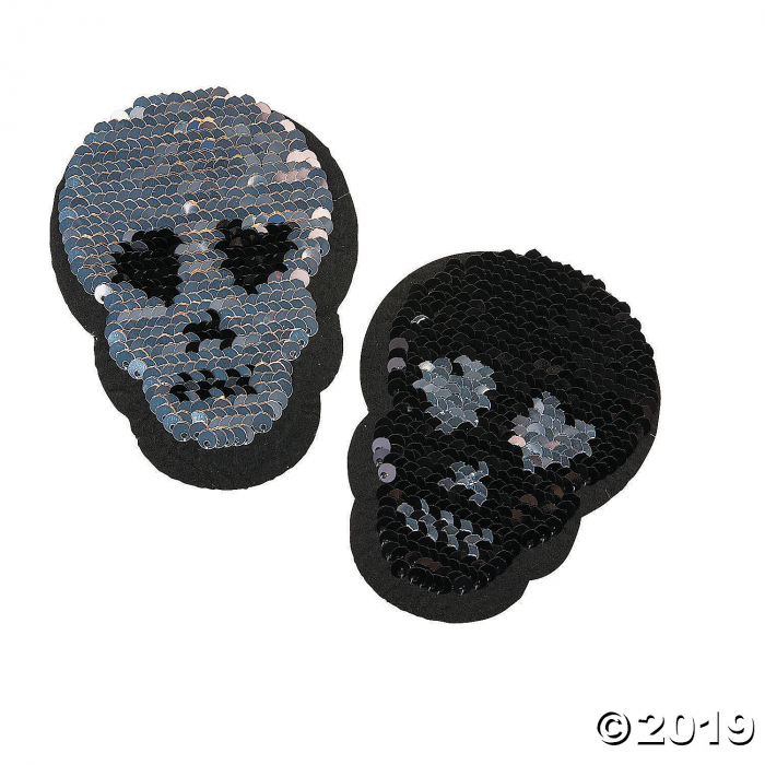 Skull Reversible Sequin Patches (6 Piece(s))