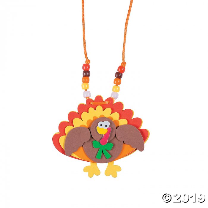 Beaded Turkey Necklace Craft Kit (Makes 12)