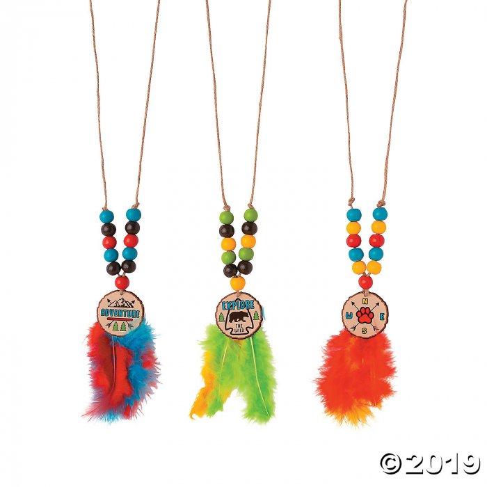 Feather Necklace Craft Kit (Makes 12)