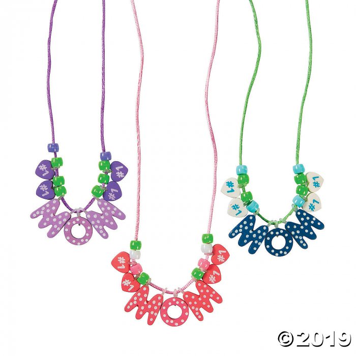 Beaded #1 Mom Necklace Craft Kit (Makes 12)