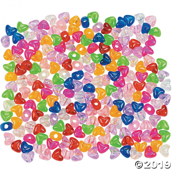 Heart Shaped Pony Beads (600 Piece(s))