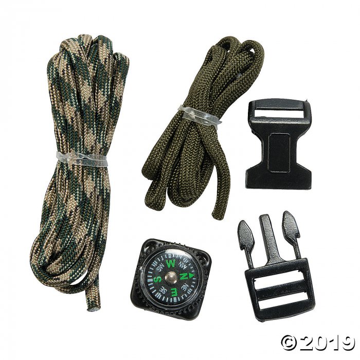 Compass Paracord Bracelet Craft Kit (Makes 12)