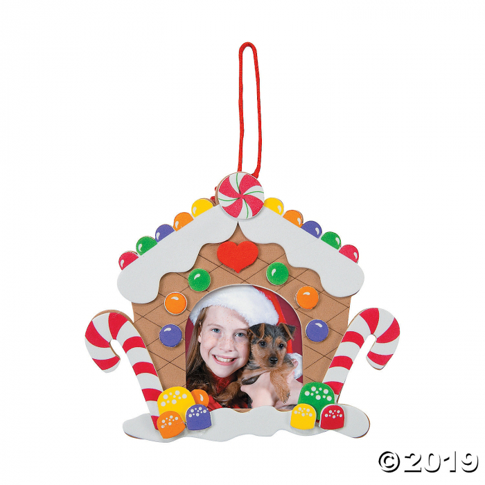 Gingerbread House Picture Frame Ornament Craft Kit (Makes 12