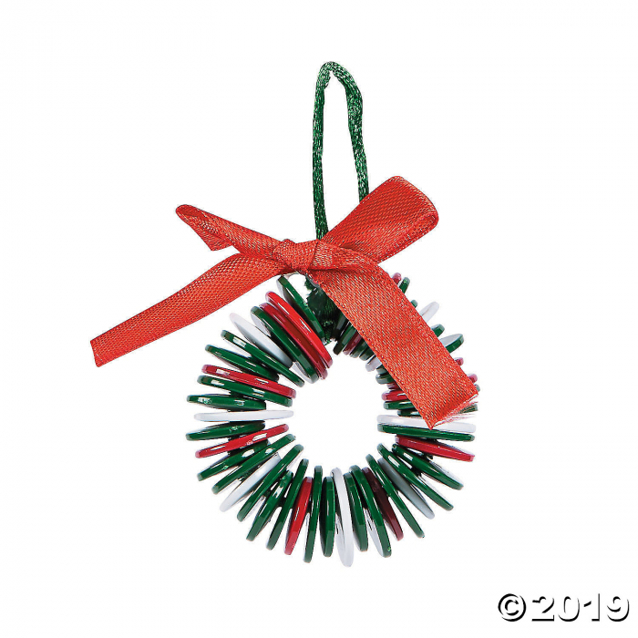 Button Wreath Christmas Ornament Craft Kit (Makes 12)