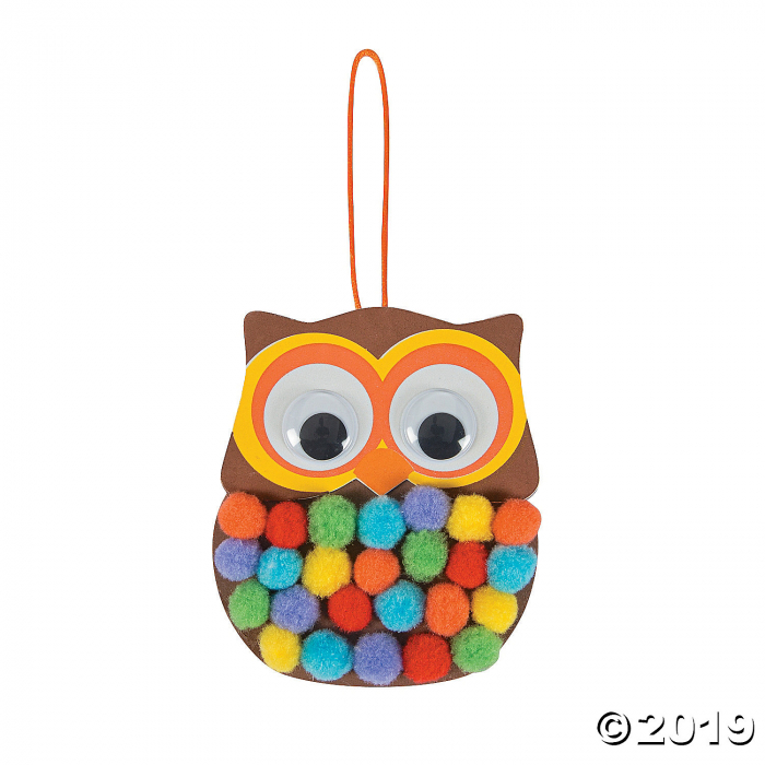Pom-Pom Owl Ornament Craft Kit (Makes 12)