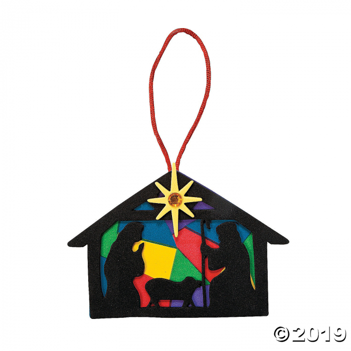 Nativity Silhouette Christmas Ornament Craft Kit (Makes 12)