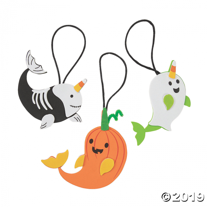 Halloween Narwhal Ornament Craft Kit (Makes 12)