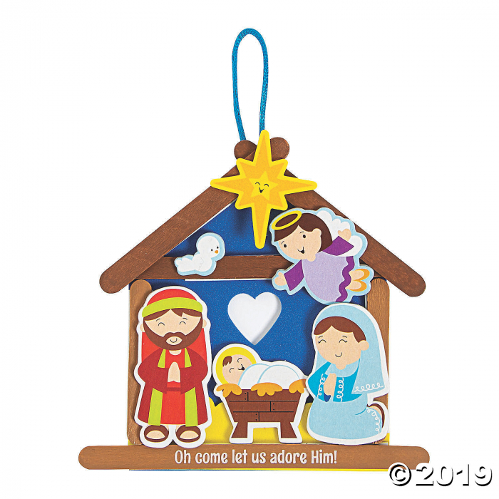 Nativity Craft Stick Ornament Craft Kit (Makes 12)