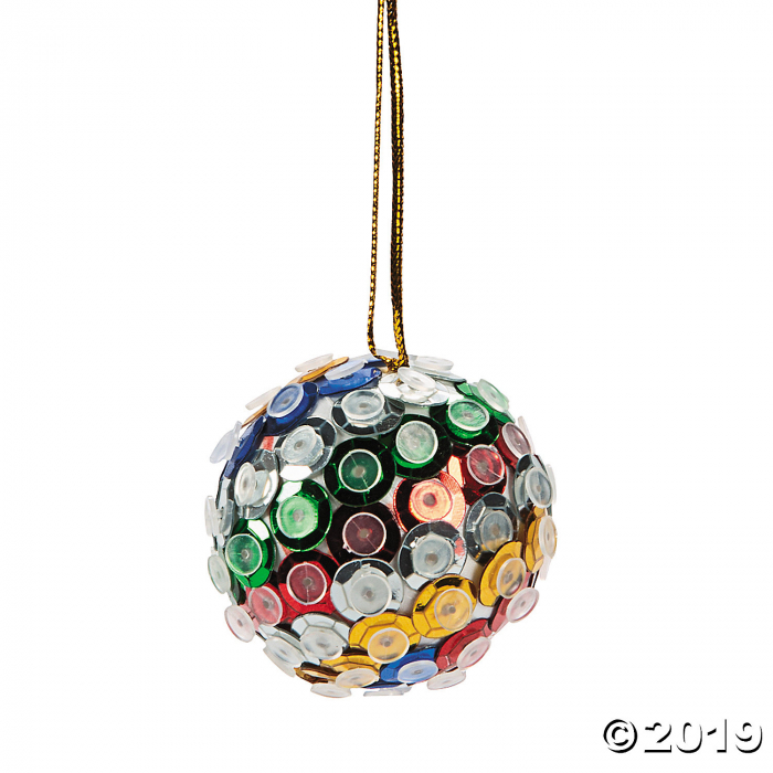 Sequin Ball Christmas Ornament Craft Kit (Makes 12)