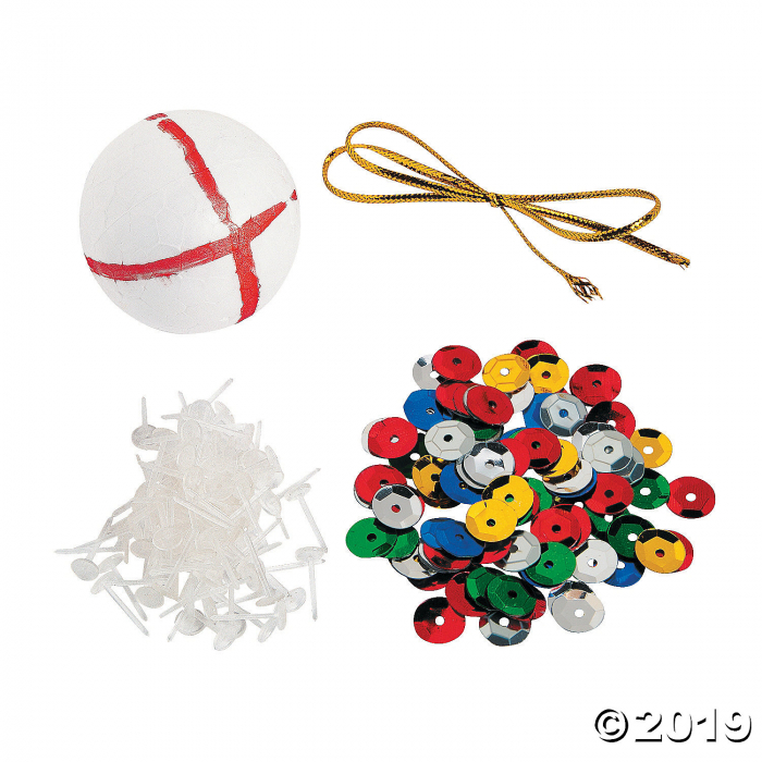 Sequin Ball Christmas Ornament Craft Kit (Makes 12)
