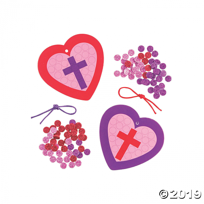 Religious Valentine Mosaic Ornament Craft Kit (Makes 12)