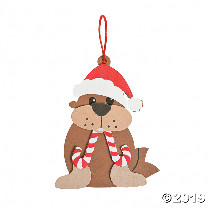 Peppermint Walrus Ornament Craft Kit (Makes 12)