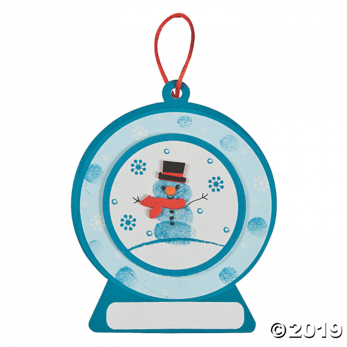 Thumbprint Snowman Ornament Craft Kit (Makes 12)