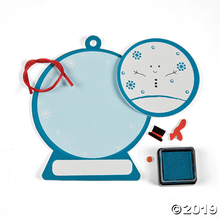 Thumbprint Snowman Ornament Craft Kit (Makes 12)
