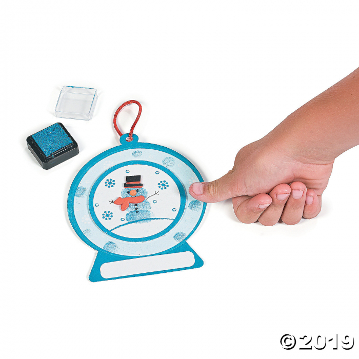 Thumbprint Snowman Ornament Craft Kit (Makes 12)