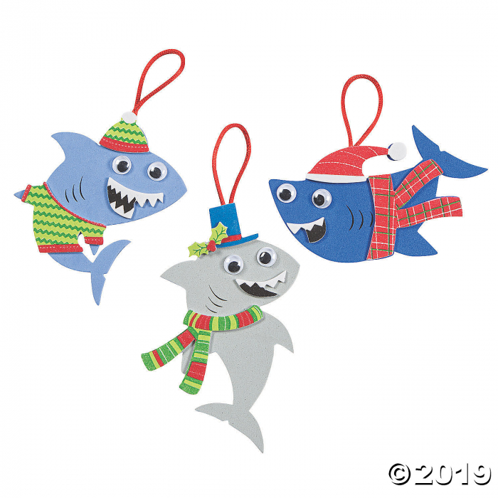 Christmas Shark Ornament Craft Kit (Makes 12)