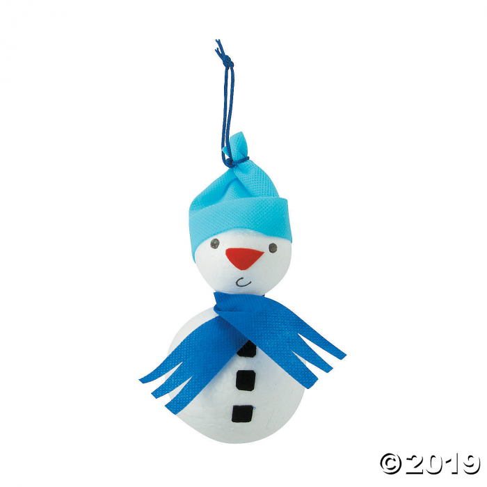 Snowman Ball Ornament Craft Kit (Makes 12) | GlowUniverse.com