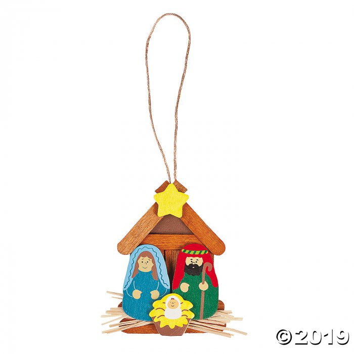 Paper Straw Christmas Tree Ornament Craft Kit - Makes 12