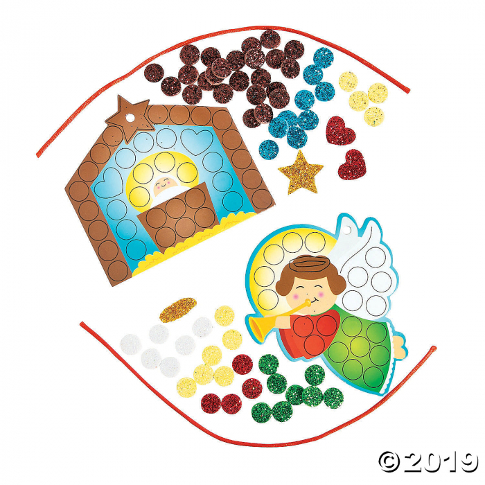 Faith Mosaic Christmas Ornament Craft Kit (Makes 12)