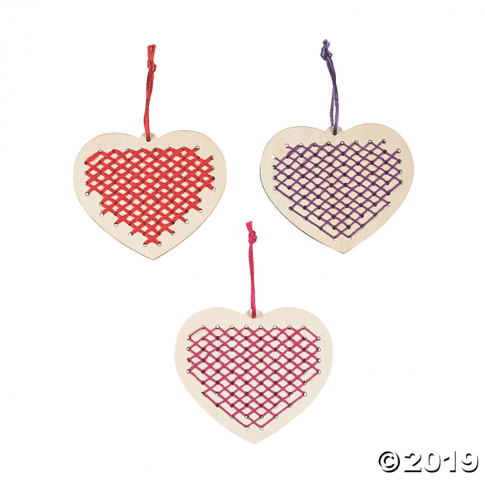 Heart Cross Stitch Ornament Craft Kit (Per Dozen)