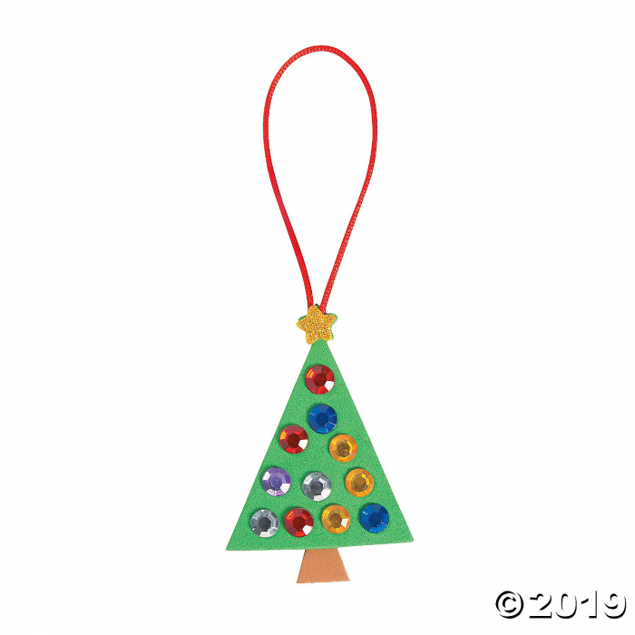 Jewel Christmas Tree Ornament Craft Kit (Makes 12)