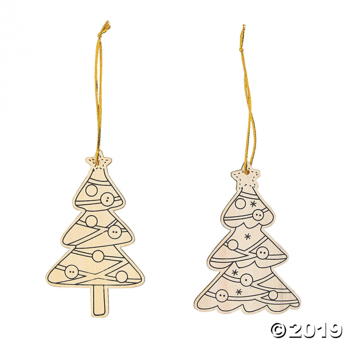 Color Your Own Christmas Tree Ornaments (Per Dozen)