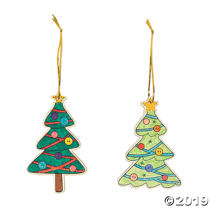 Color Your Own Christmas Tree Ornaments (Per Dozen)