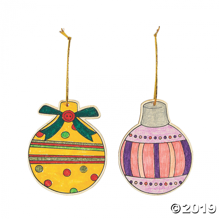 Color Your Own Christmas Ornaments (Per Dozen)