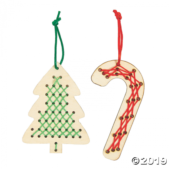 Wood Cross Stitch Ornament Kit - Christmas Tree