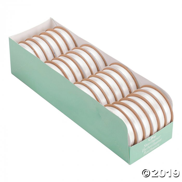 Offray Sheer Elegance Boxed Ribbon Assortment - White (24 Roll(s))