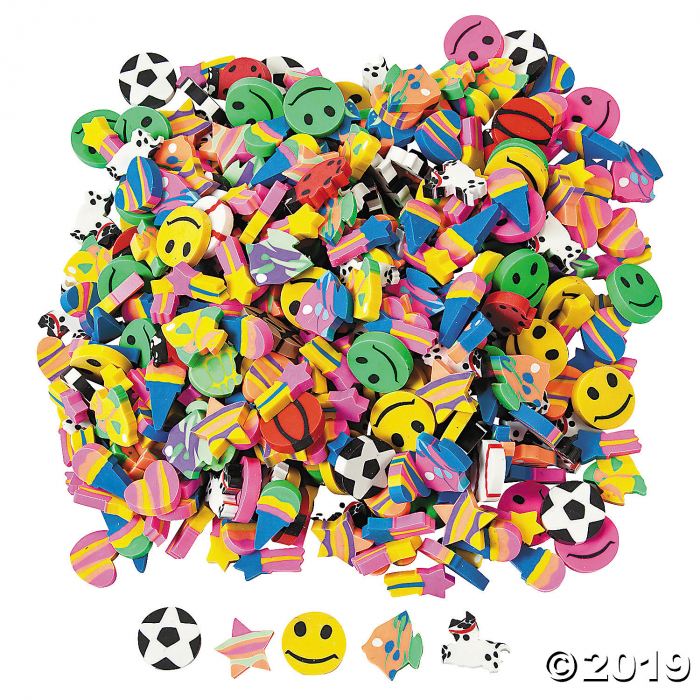Mini Eraser Assortment (500 Piece(s))