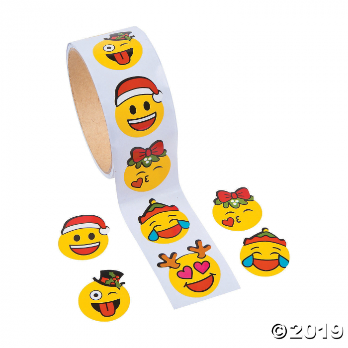 Christmas Emoji Stickers (1 Roll(s))