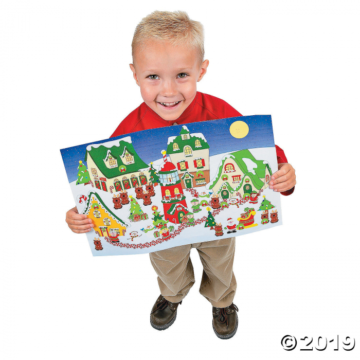 DIY Giant North Pole Village Sticker Scenes (Makes 12)