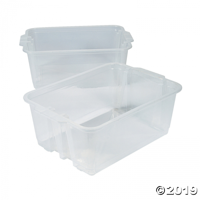 Clear Classroom Storage Tubs (6 Piece(s)) | GlowUniverse.com