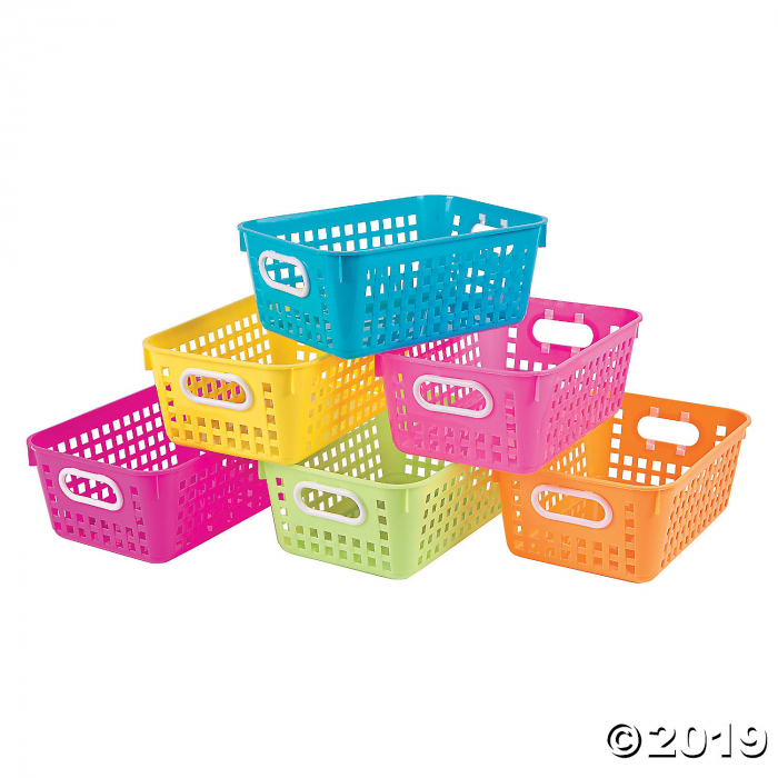 Neon Tall Storage Baskets with Handles (6 Piece(s)) Neon Tall Storage Baskets with Handles (6 Piece(s))