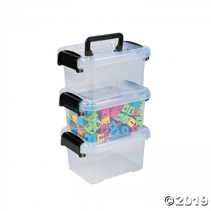Small Locking Storage Bins with Lids (3 Piece(s))