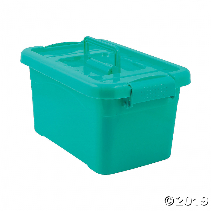 Turquoise Large Locking Storage Bins with Lids (3 Piece(s))