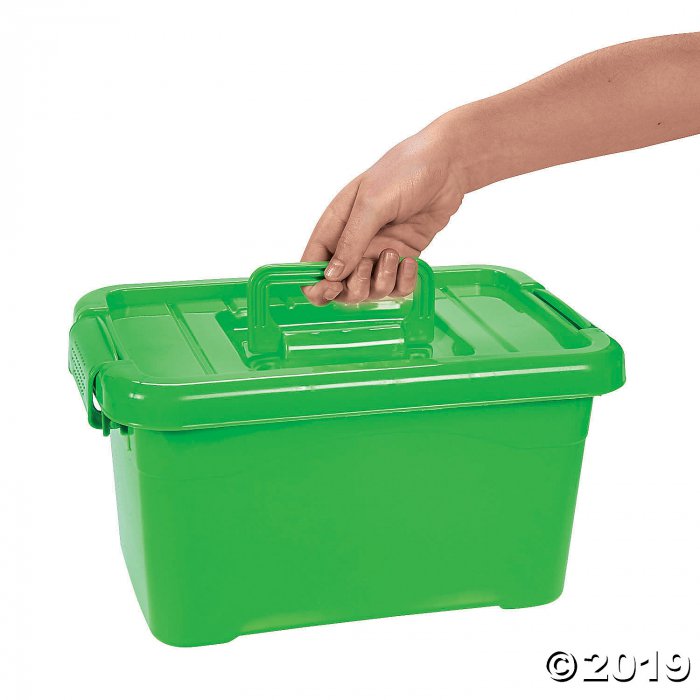 Lime Large Plastic Storage Bin