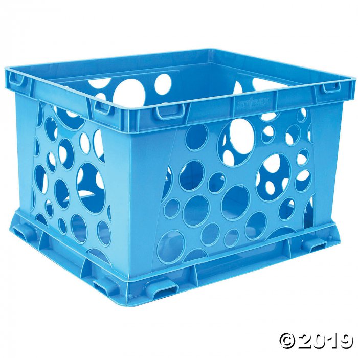 Storex Mini Crate - Blue, Qty 6 (6 Piece(s))
