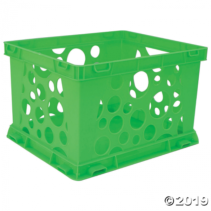 Storex Mini Crate - Green, Qty 6 (6 Piece(s))