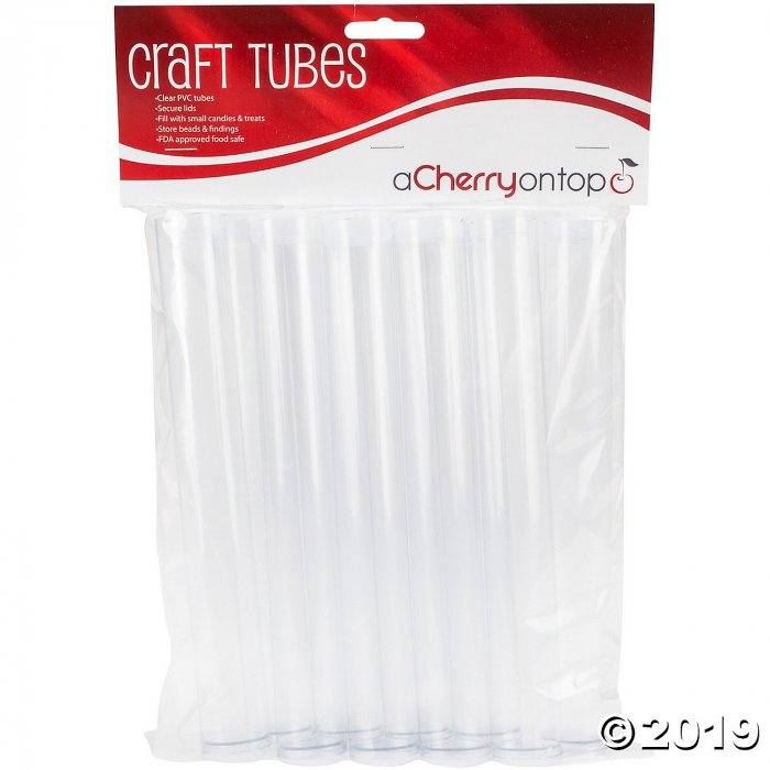 Cherry on Top Craft Tubes W/Plastic Lids 10/Pkg (1 Piece(s