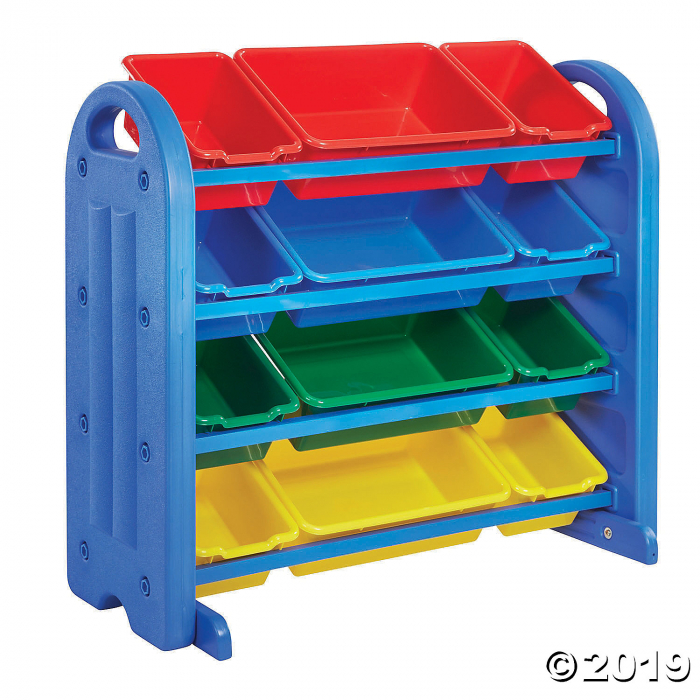 4-Tier Storage Organizer with Assorted Bins - Blue (1 Unit(s))