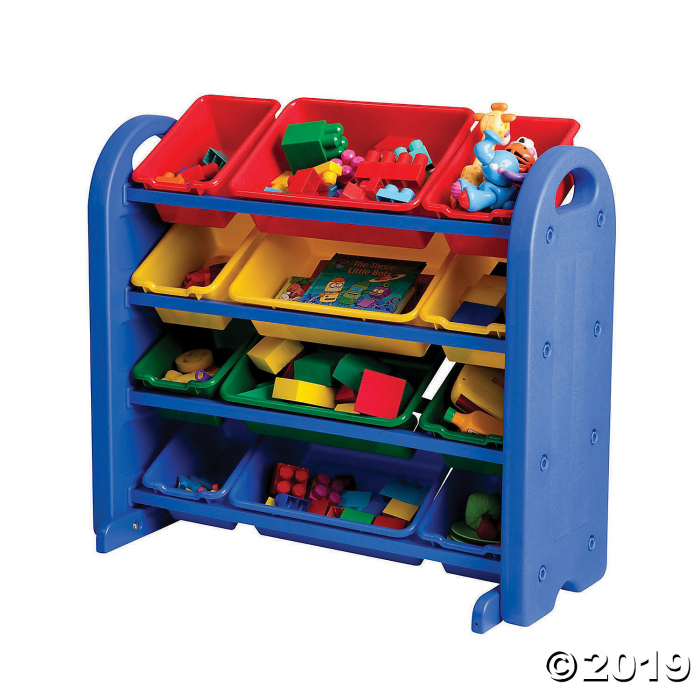 4-Tier Storage Organizer with Assorted Bins - Blue (1 Unit(s))