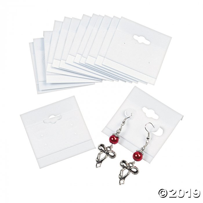 White Earring Cards (50 Piece(s))