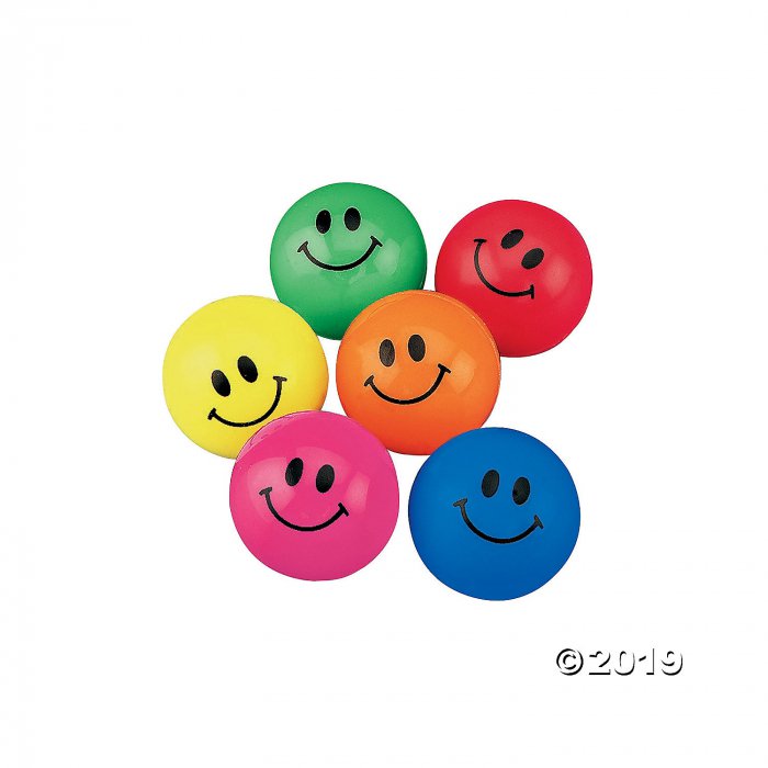 Smile Face Bouncy Ball Assortment (48 Piece(s))