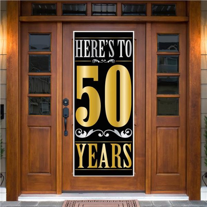 Heres to 50 Years Door Cover