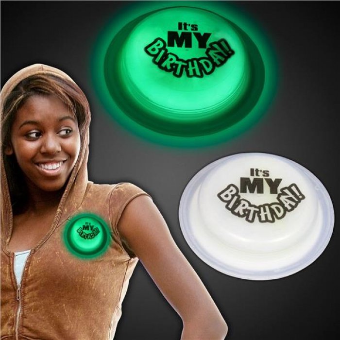 Its My Birthday Green Glow Badge
